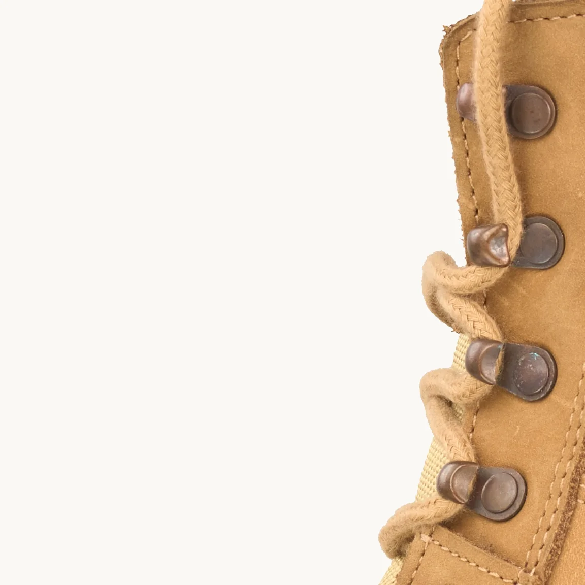 Close detail of the nubuck leather upper on the GEN 3